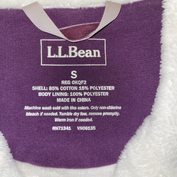L.L. Bean Womens Fleece Lined Vest Purple Size S Winter Warm Layers - Picture 2 of 6